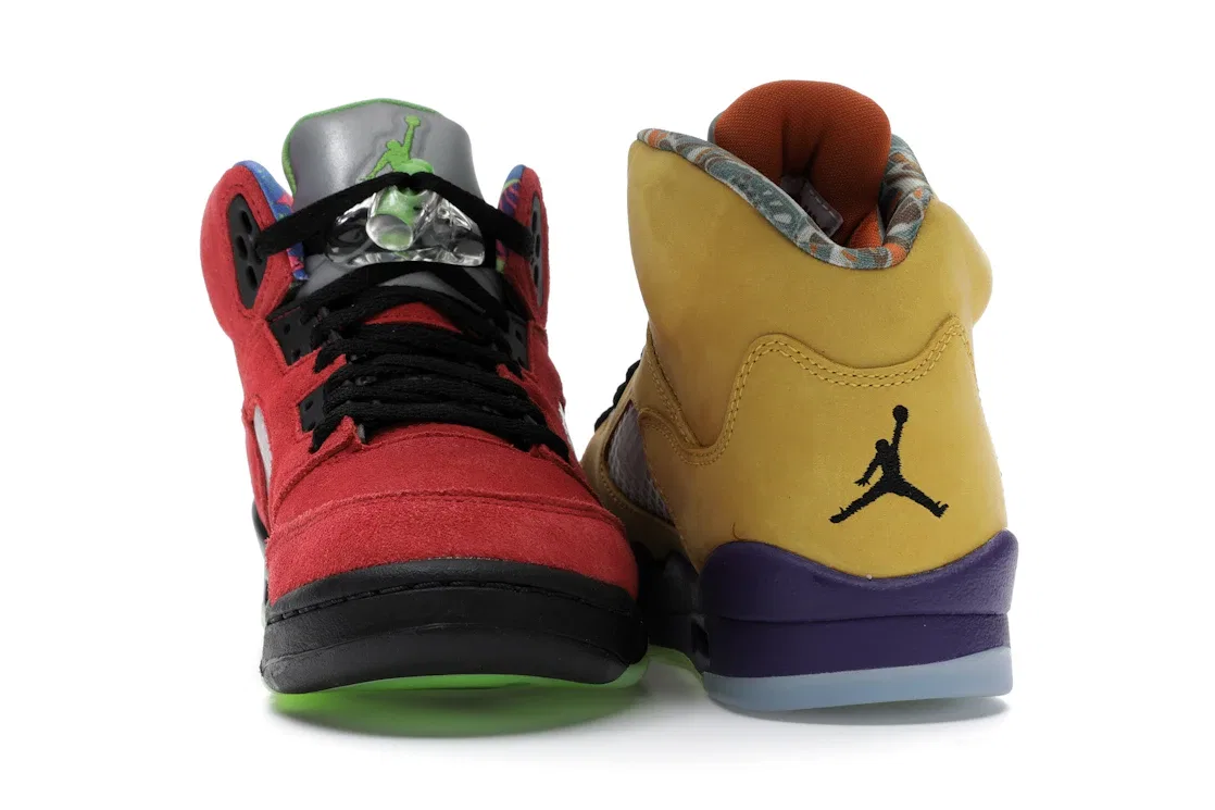 Детские кроссовки Lifestyle с принтом Jordan 5 Retro Jordan Varsity Maize/Court Purple-Ghost Green-Solar Orange — фото 4