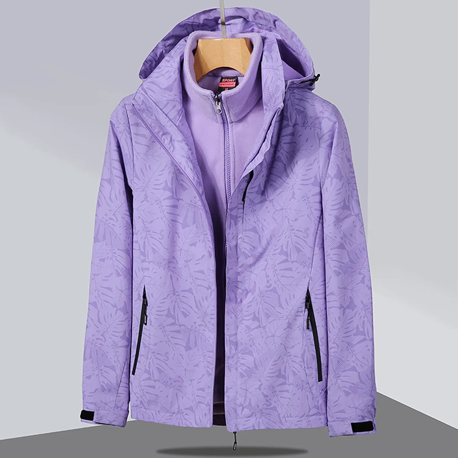 Женский дождевик с принтом Printed Windbreaker Jacket, Viola — фото 2