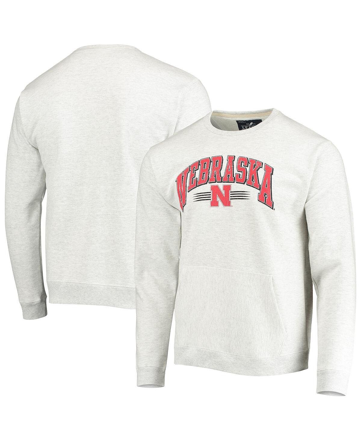 

Мужская футболка heather grey nebraska huskers с карманом для старшеклассников League Collegiate Wear, мульти