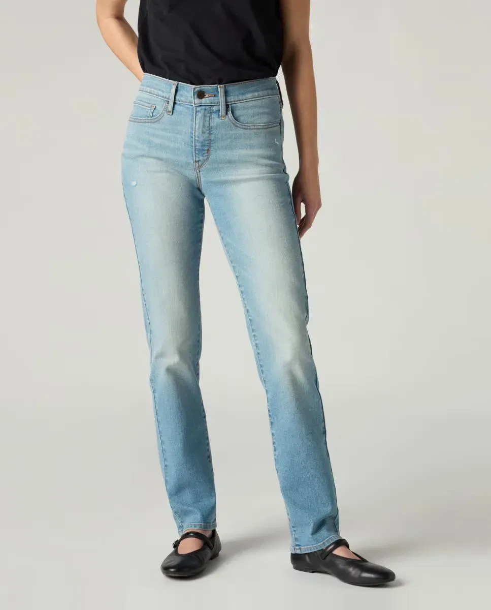 Женские джинсы прямого кроя с эффектом shaping 314 Shaping Straight Levi's, Azul Claro — фото 2