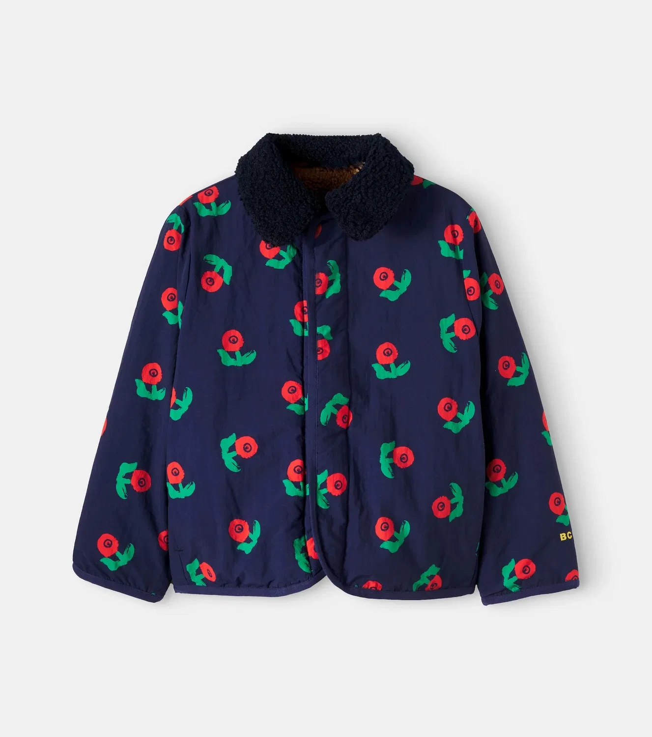 Легкая куртка двусторонняя с принтом Stamp Bloom Bobo Choses, фиолетовый