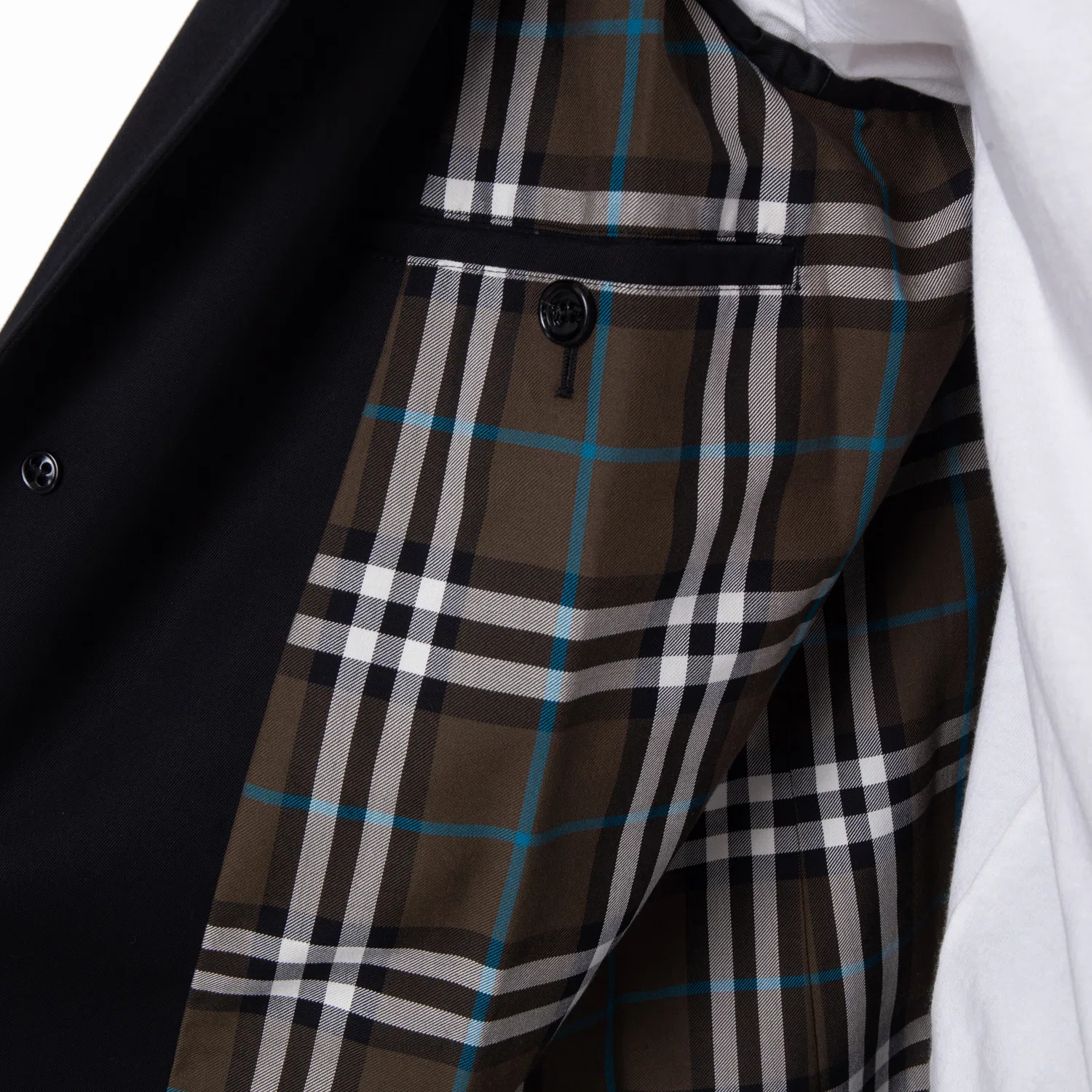 Пальто мужское однобортное средней длины Car Coat Burberry, Black — фото 2