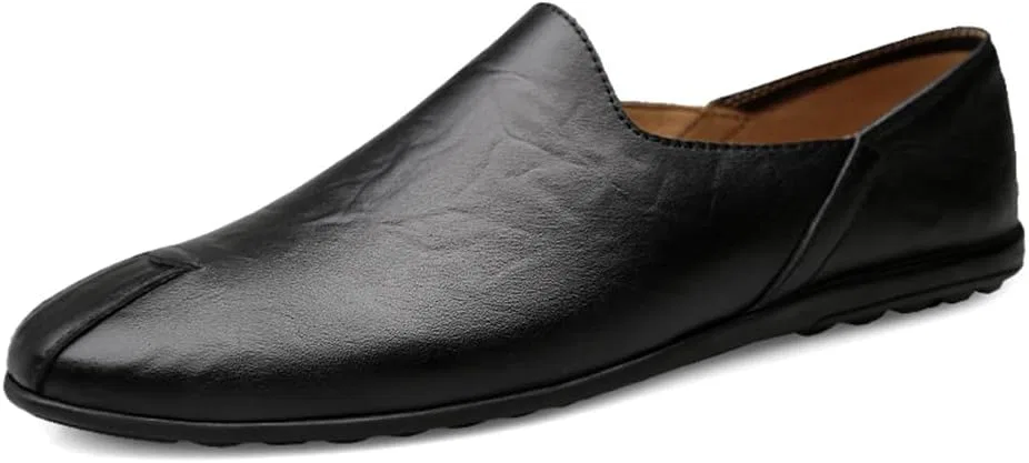 Лоферы кожаные Handmade Loafers, Black Abborora — фото 2
