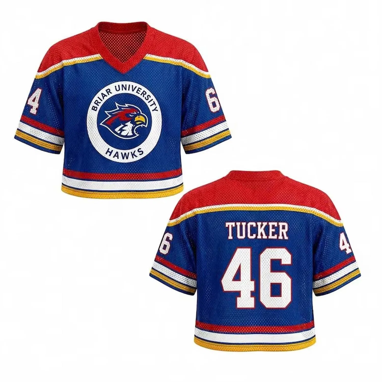 Мужская футболка с принтом Briar U Hockey Jersey Vneck Sports T-Shirt, C18