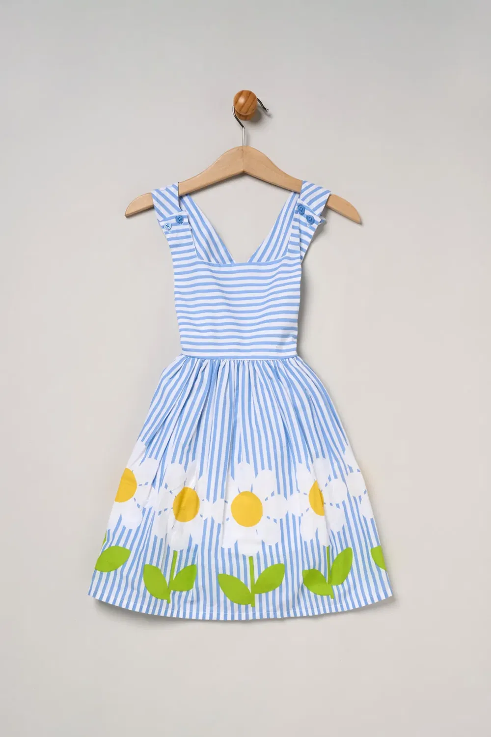 Платье с принтом Daisy print striped Miss, Blue