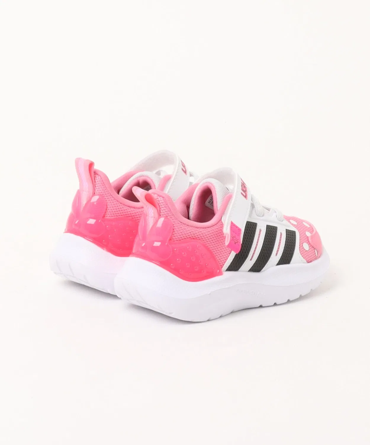 Детские кроссовки для девочек со светящейся подошвой LIGHTORAMA RNR MINNIE EL I Adidas, White/Pink — фото 3