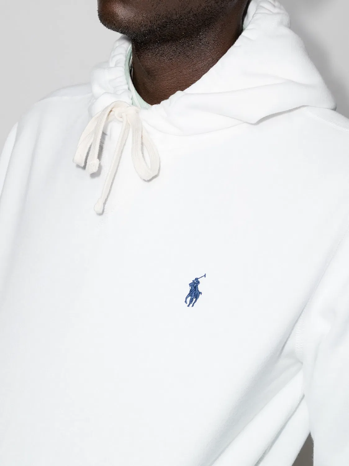 Polo Ralph Lauren Флисовое худи белое — фото 2