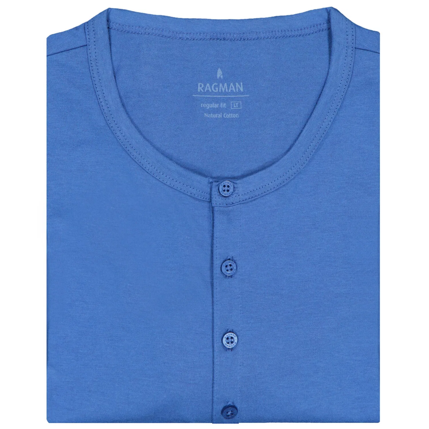 Детская футболка с воротником-стойкой Serafino RAGMAN, Royal Blue