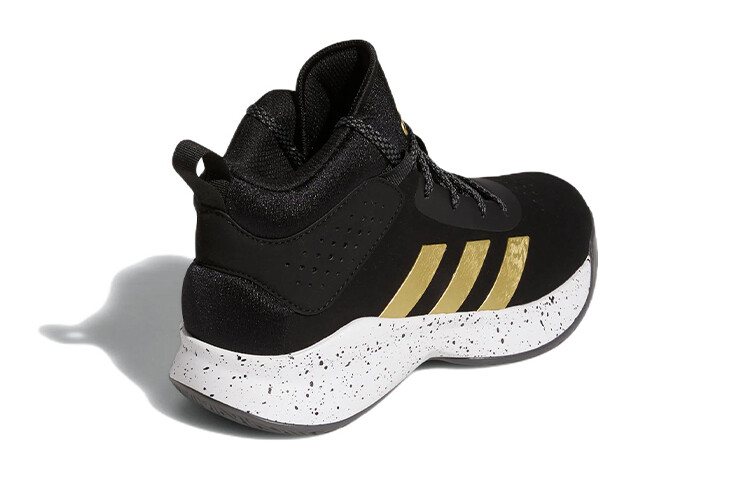 Кроссовки для баскетбола Cross Em Up 5 Kids, средние, черные/золотые Adidas — фото 4