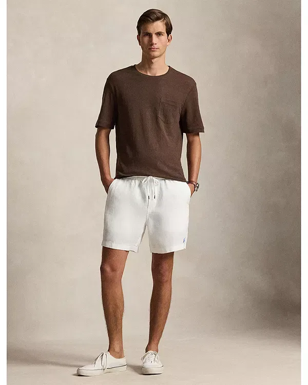 Мужская футболка с сетчатым узором Polo Ralph Lauren, Nutmeg Brown — фото 2