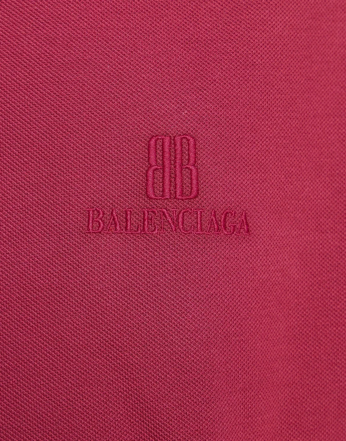 Мужская поло из пике с вышивкой Balenciaga, фиолетовый — фото 4