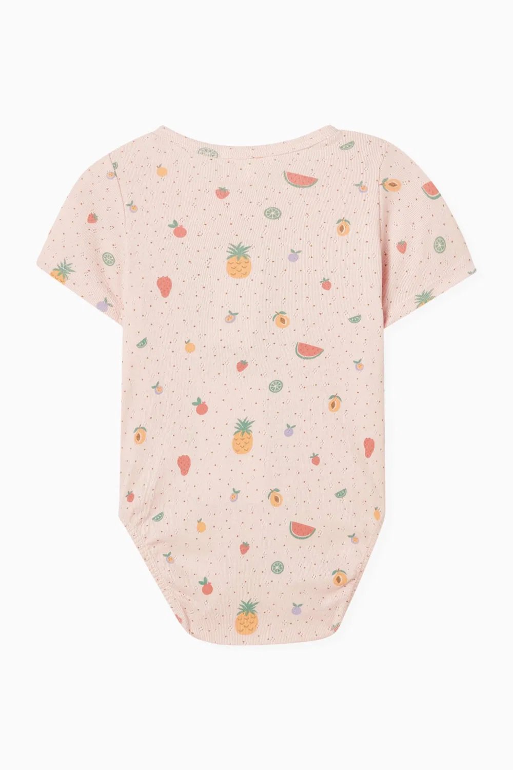Боди-комбинезон из органического хлопка с ажурным узором Fruity Pointelle Purebaby — фото 2