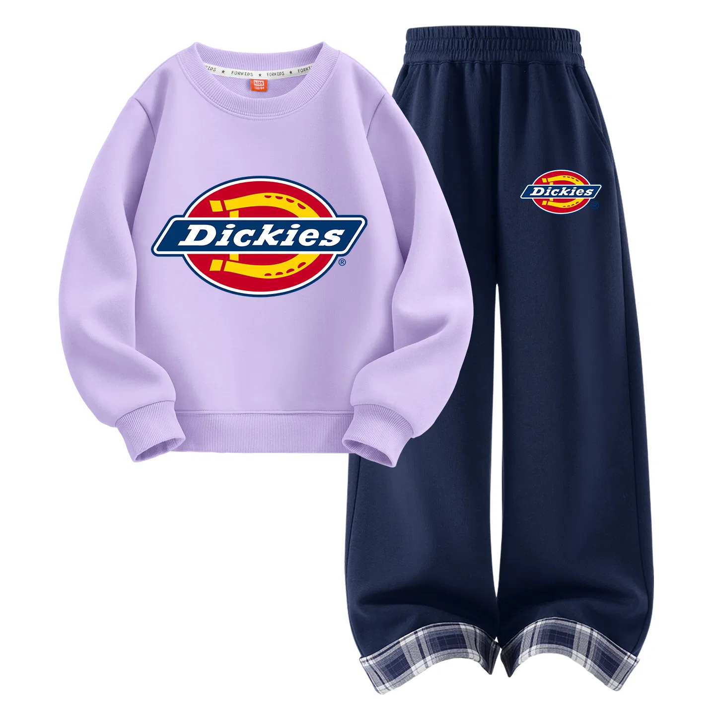 Детский комплект из футеры с капюшоном Dickies, Taro Purple/K Navy Blue