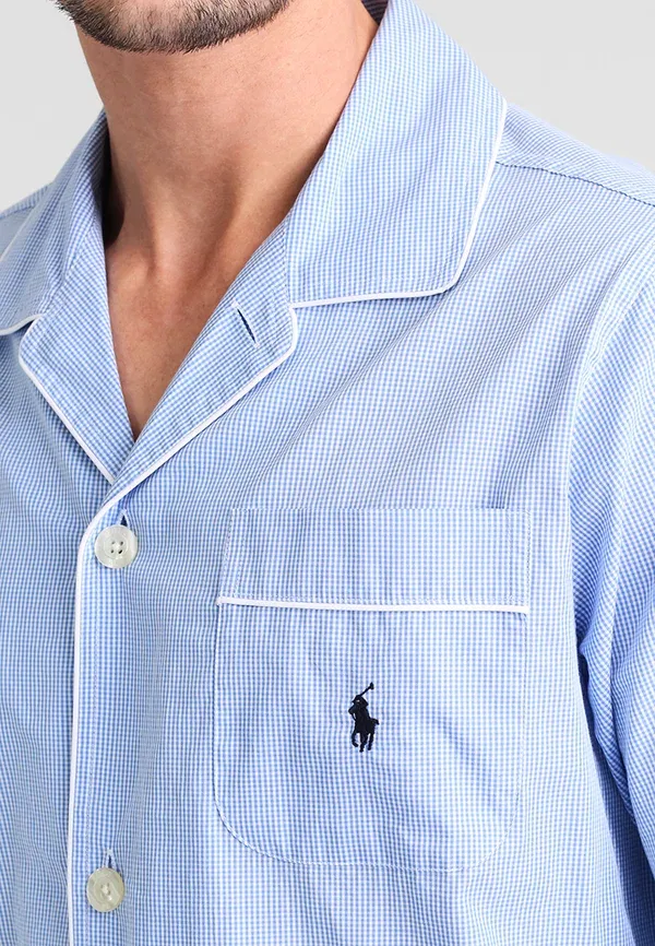Пижама хлопковая комплект Polo Ralph Lauren, Light Blue, светло-голубой — фото 4
