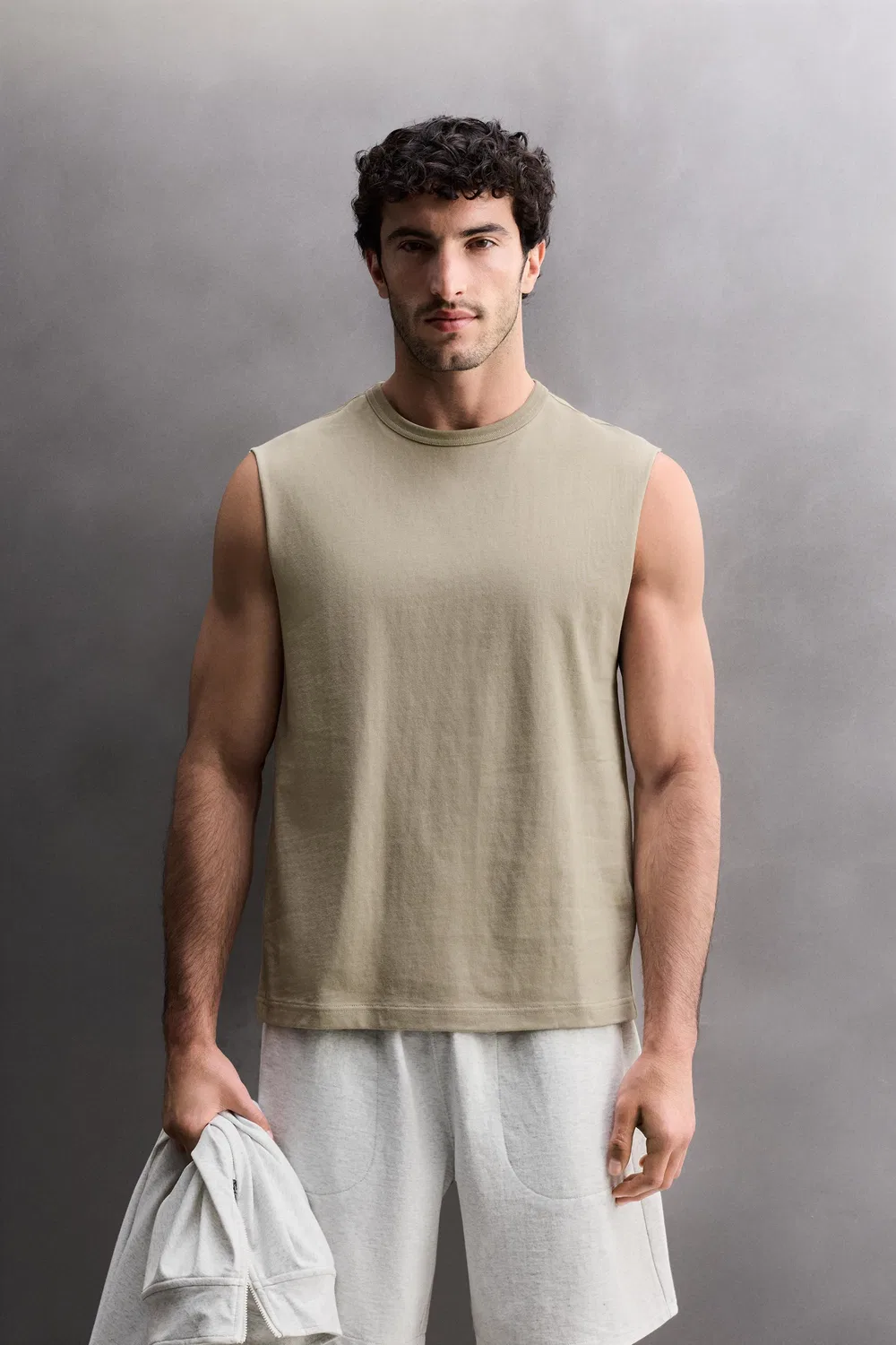 Тяжелая майка ZARA, Sand — фото 2