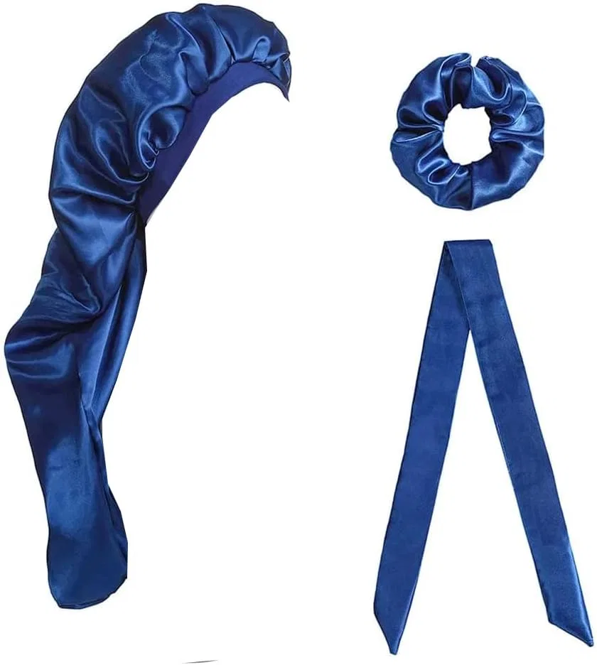 Satin Шапочка для душа JDYaoYing, 3 Piece Set, Blue