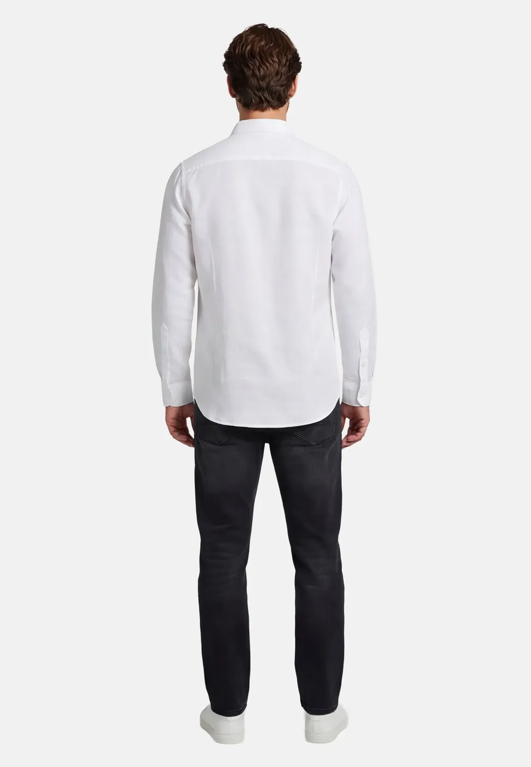 Мужская рубашка из льна с хлопком U.S. Polo Assn., White — фото 4