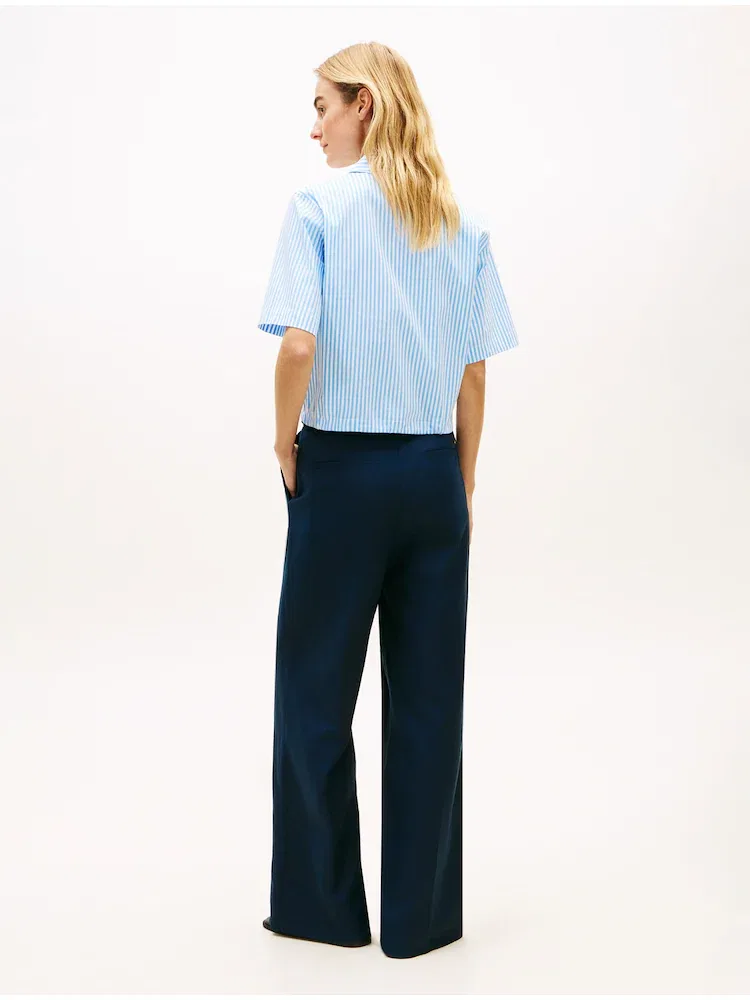 Блузка из поплина TOMMY HILFIGER, Blue — фото 3