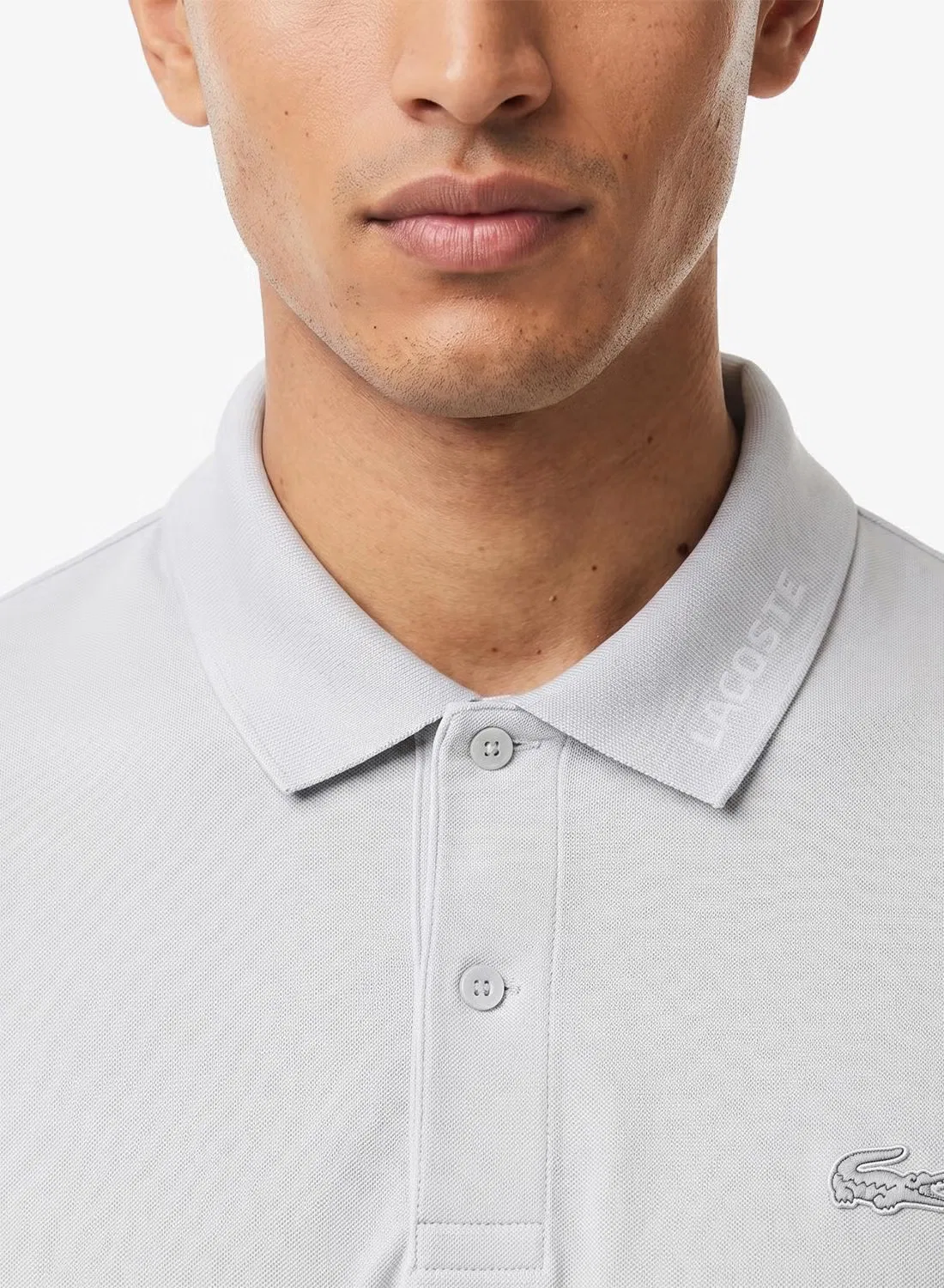Поло с жаккардовым воротником Lacoste, вересковый — фото 3