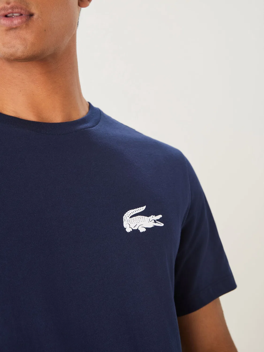 Футболка с принтом крокодила Lacoste, темно-синий — фото 4