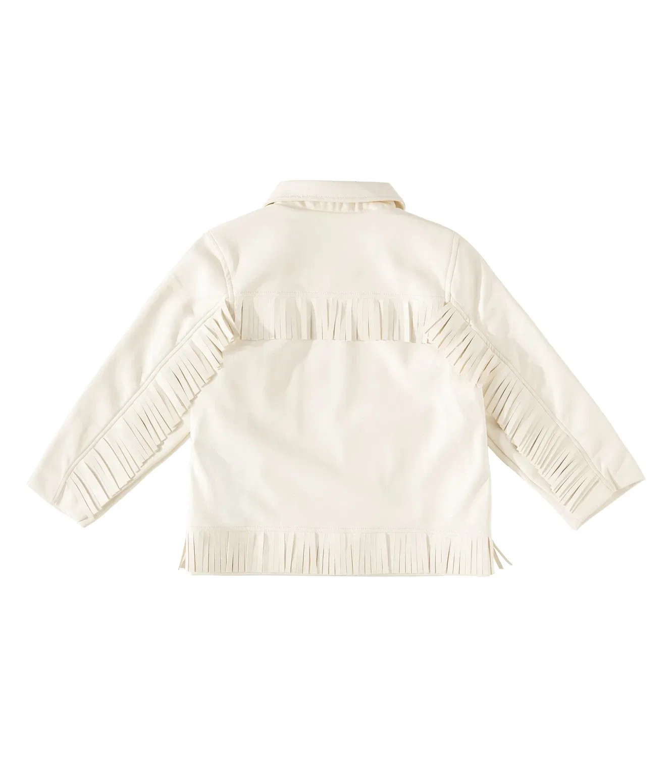Легкая куртка с бахромой Stella Mccartney Kids, белый — фото 4
