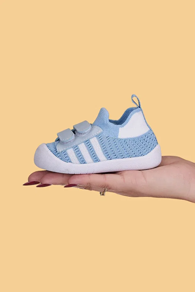 Детские кроссовки для девочек с липучкой Mumenim, Baby Blue — фото 2