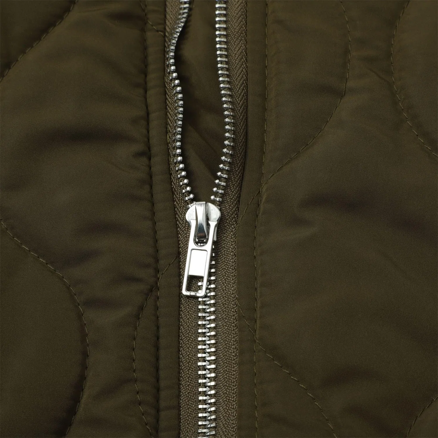 Женский стеганый жилет с капюшоном и молнией Donne Tinta unita Cotone Trapuntato Con Cappuccio Zip Gilet Giacca Cappotto Gilet Toe Slip, Verde — фото 2