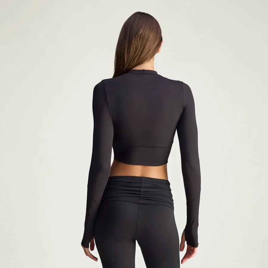 Женский топ с длинным рукавом для тренировок By Stella McCartney Training, adidas, Черный — фото 3