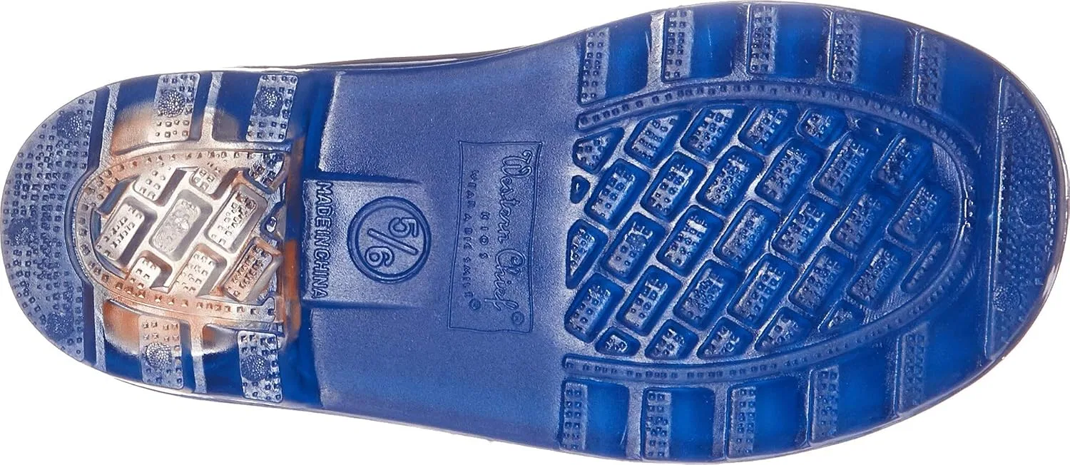 Детские сапоги дождевые с подсветкой и ручками Western Chief, Solid Blue — фото 3