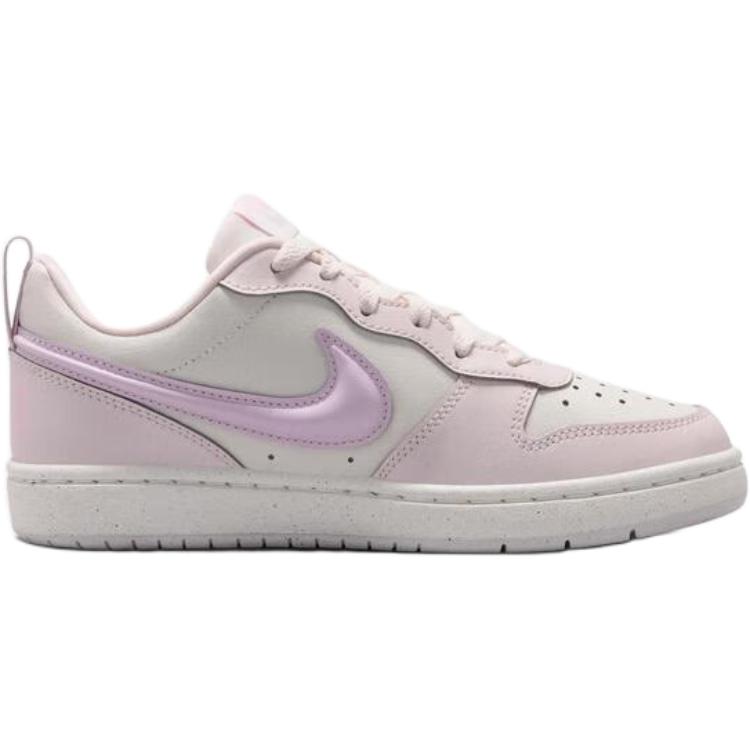Nike Court Borough Low top Skateboard Shoes White Purple Kids' — фото 3