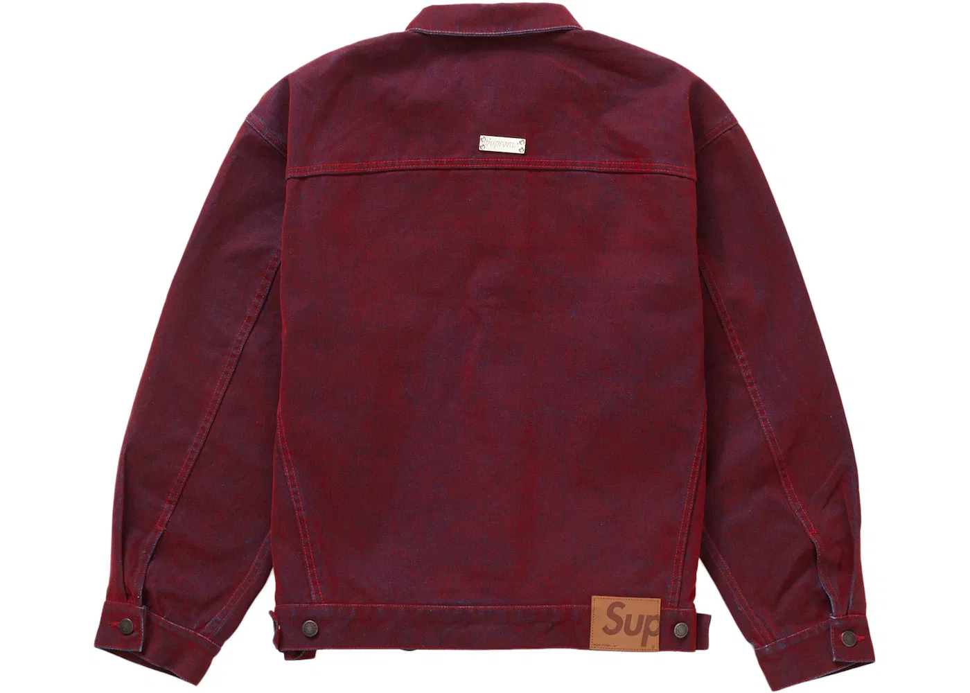 Мужская джинсовая куртка с вельветовой отделкой Supreme Jacket, Red — фото 3