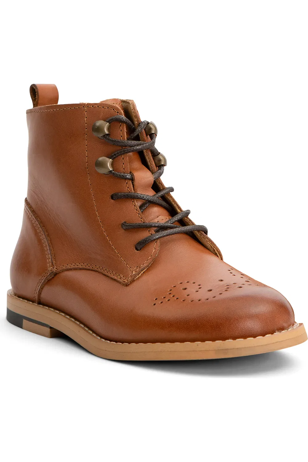 Детские ботинки броги на шнуровке Buster Young Soles, Tan