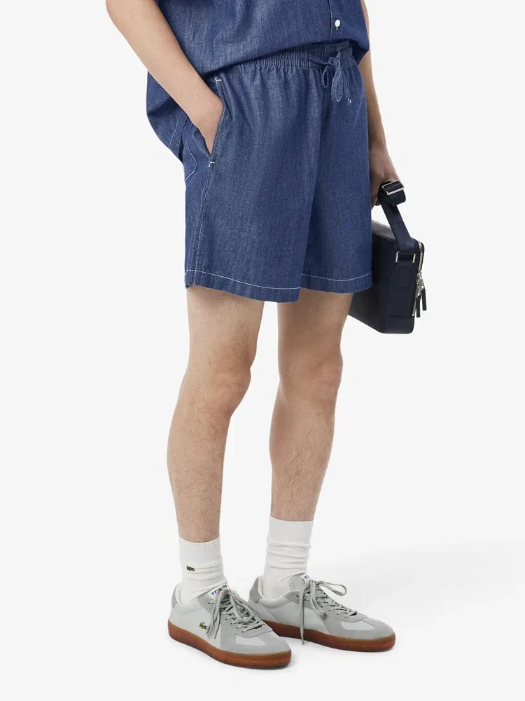 Шорты джинсовые Relaxed Fit LACOSTE, Navy — фото 2