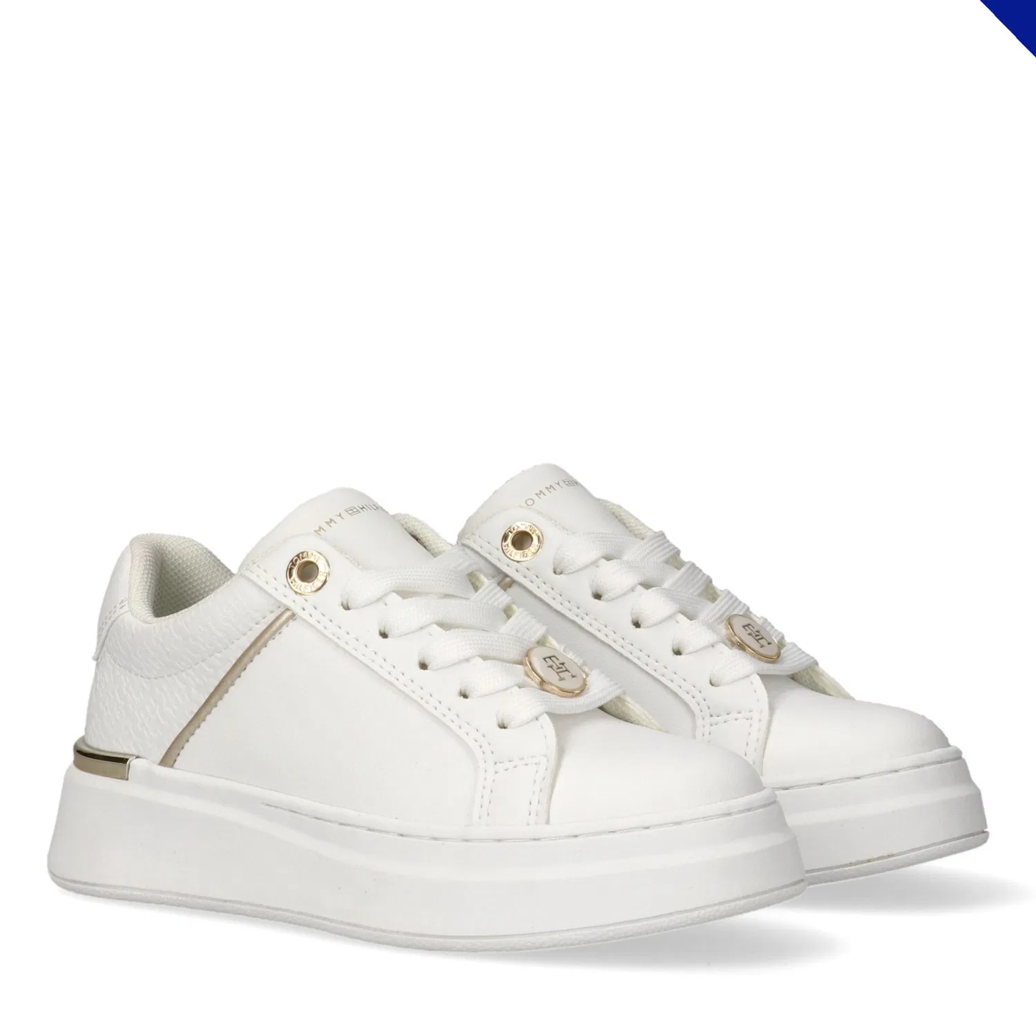 Детские текстильные кроссовки с логотипом Tommy Hilfiger, White