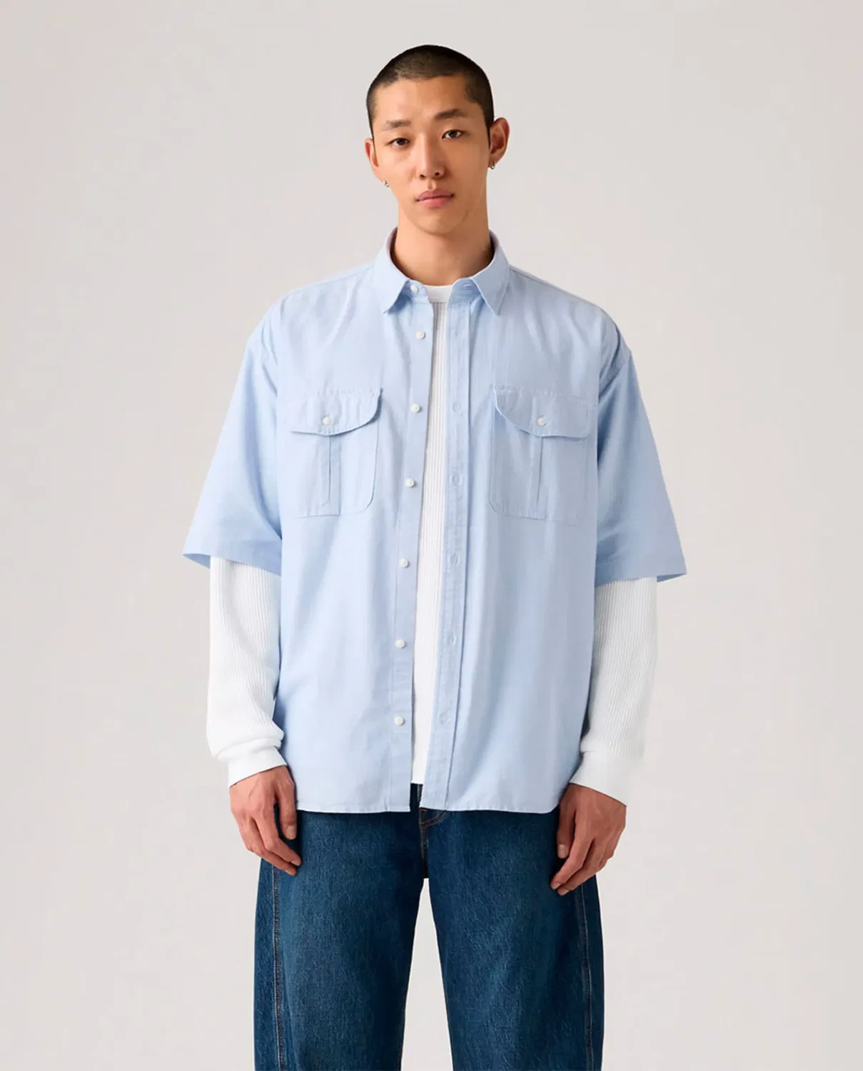 Мужская рубашка с коротким рукавом Levi's, Azul Claro
