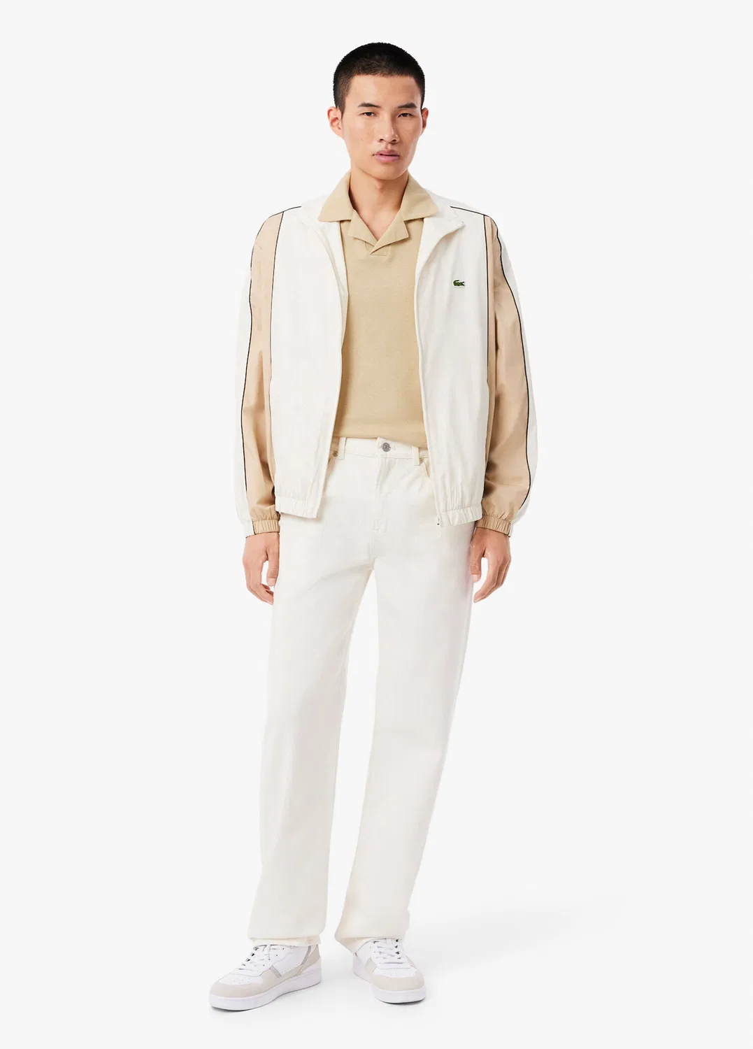Футболка поло Lacoste Bej Classic Fit, бежевый — фото 4