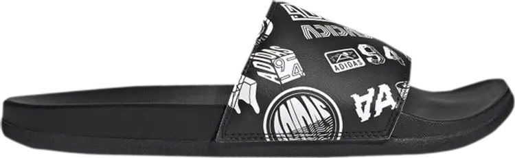 

Сандалии Adidas Adilette Comfort Slide 'All Over Logos - Black', черный