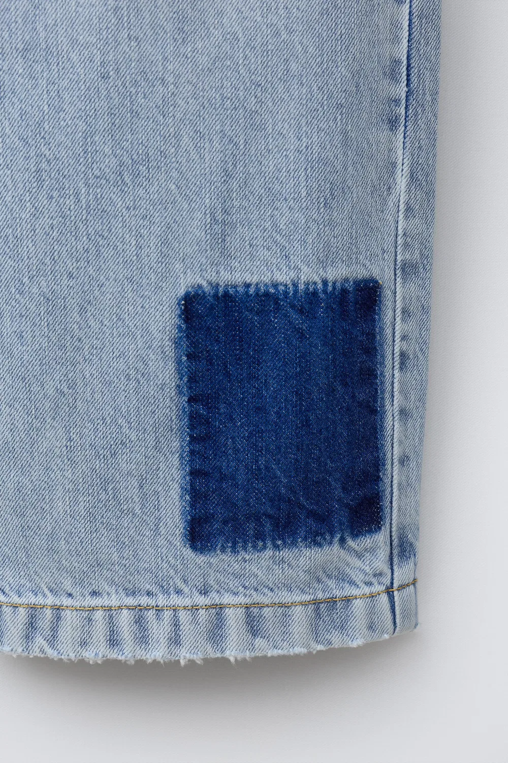 Свободные джинсы с нашивками ZARA, Blue — фото 4