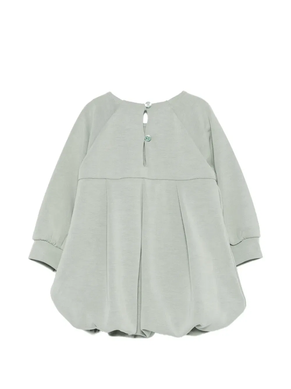 Плиссированное платье с логотипом Emporio Armani Kids, зеленый — фото 2