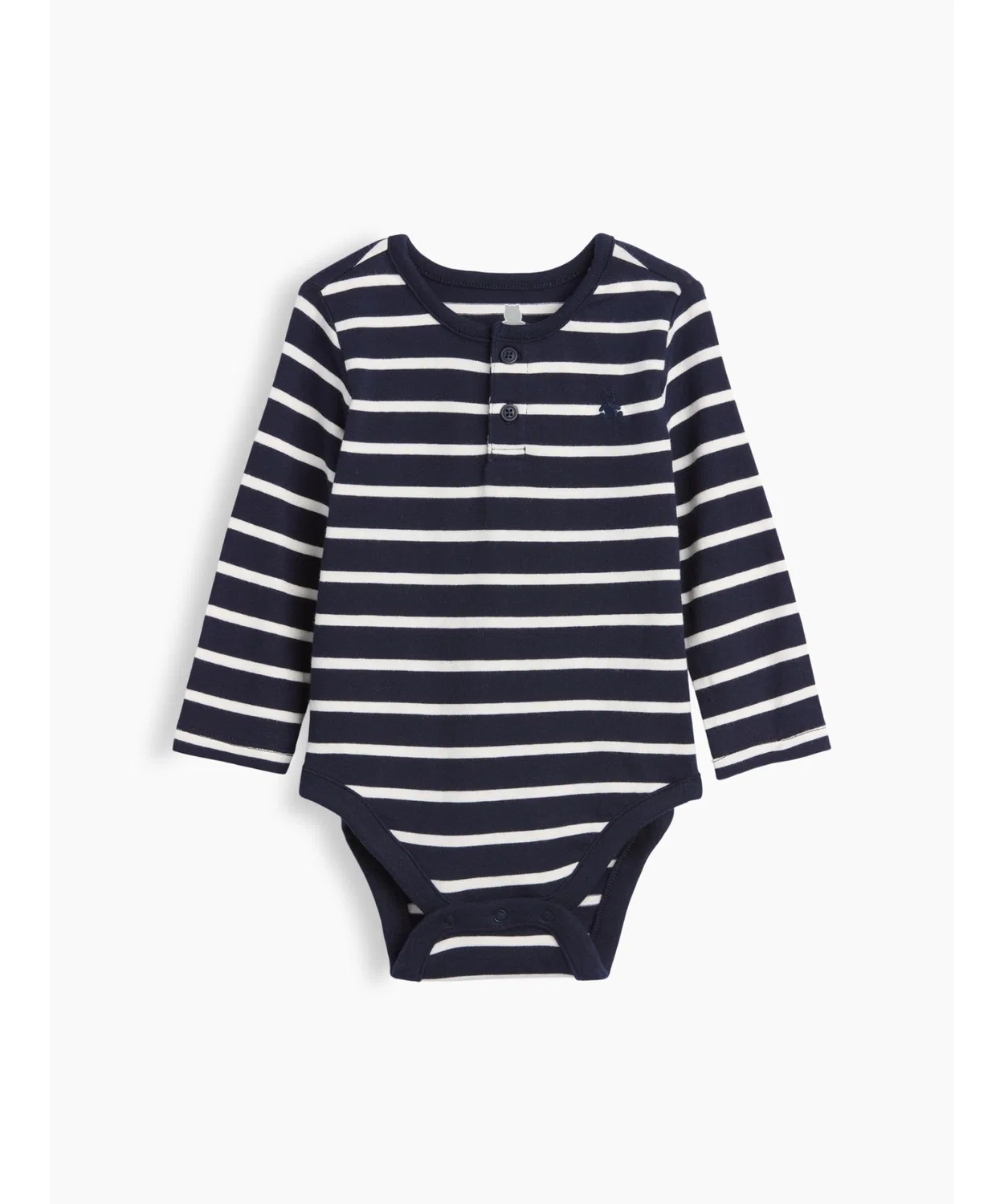 Детский боди-комбинезон с длинным рукавом с принтом GAP, White/Navy
