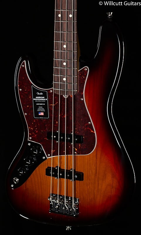 

Бас-гитара Fender American Professional II Jazz Bass с 3-цветной накладкой из палисандра Sunburst для левой руки - US20085690-9.17 lbs