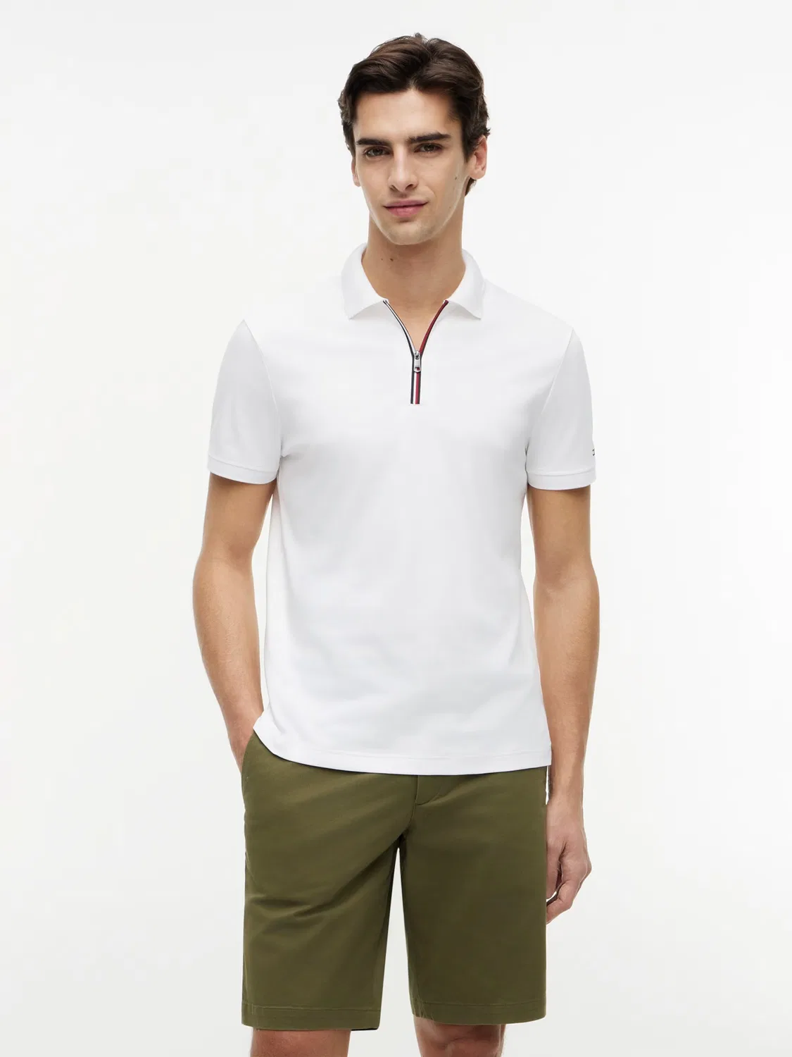 Рубашка Tommy Hilfiger Regular Fit Fluid белого цвета — фото 2