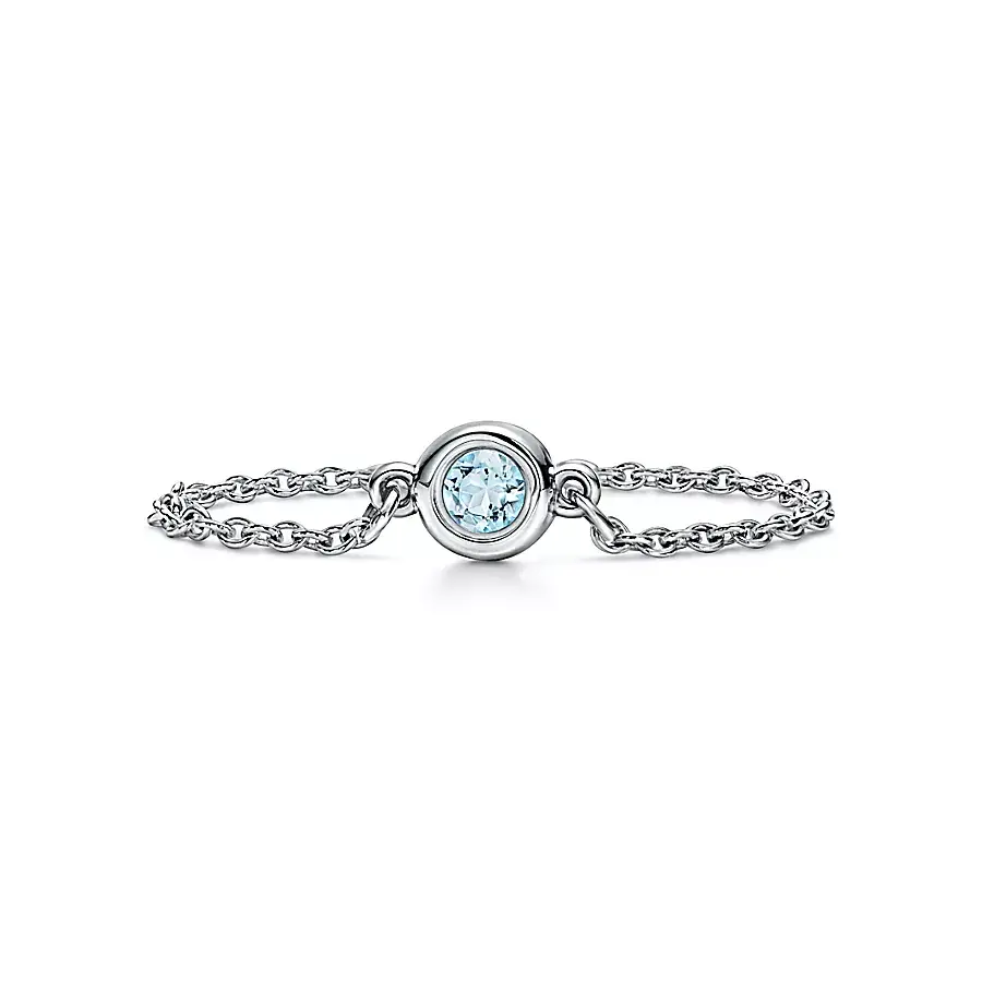

Кольцо Tiffany & Co. x Elsa Peretti Color By The Yard, серебро/аквамарин
