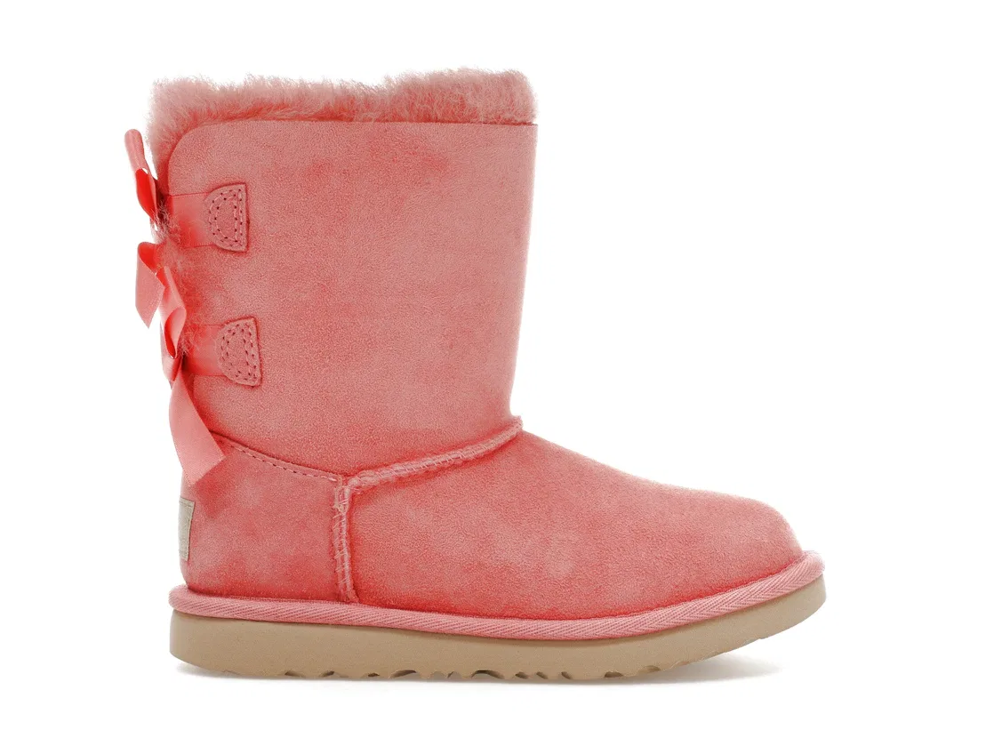 Детские сапоги с мехом UGG Bailey Button II, Pink Blossom