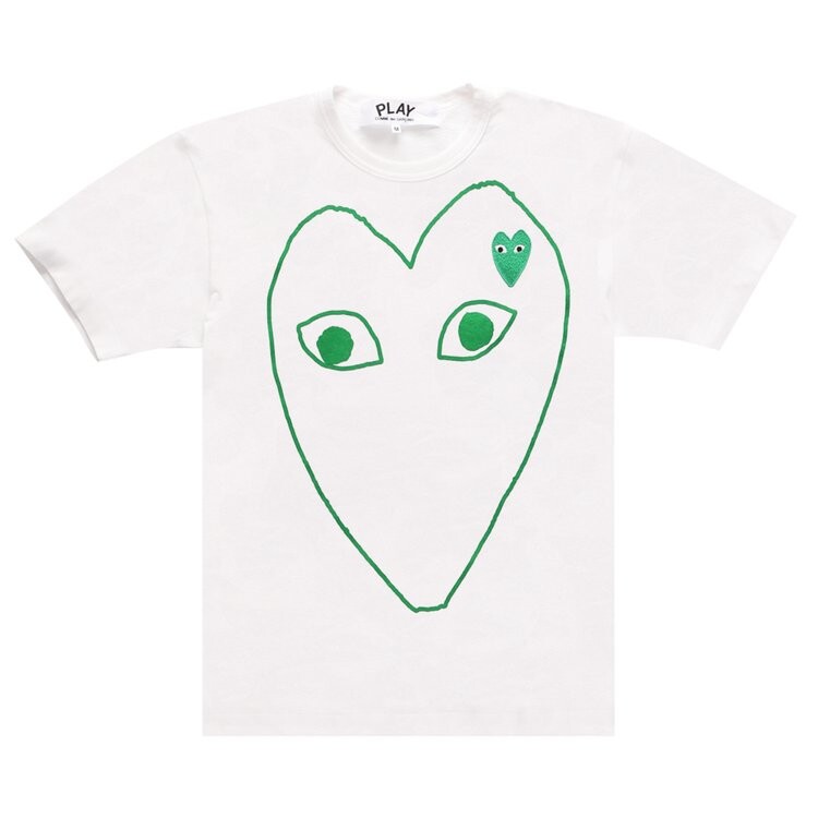 

Футболка Comme des Garçons PLAY Printed T-Shirt 'White', белый