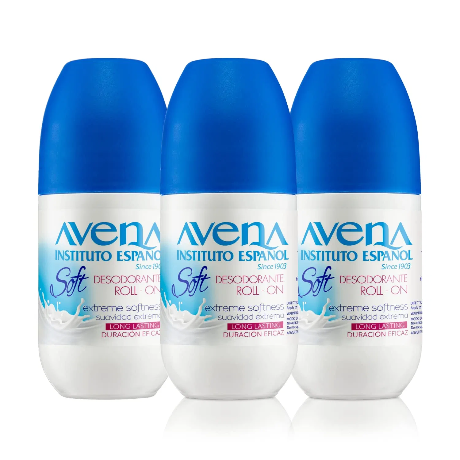 Дезодорант роликовый Unscented Avena Instituto Espanol, 3 шт по 74 мл