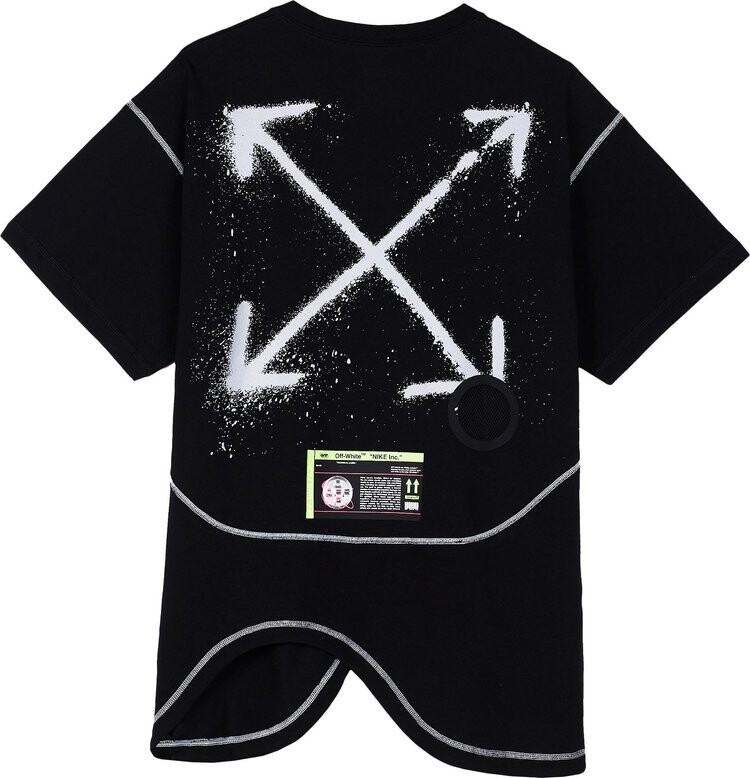 Футболка Nike x Off-White NRG RU Short-Sleeve T-Shirt 'Black', черный — фото 3