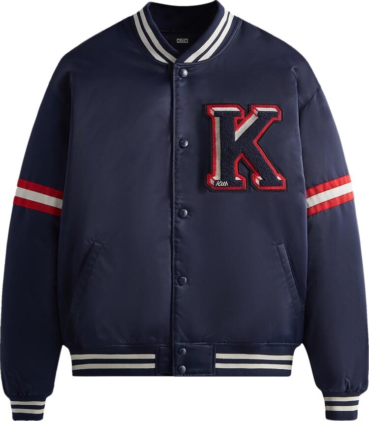 

Куртка Kith Satin Bomber Jacket 'Nocturnal', синий