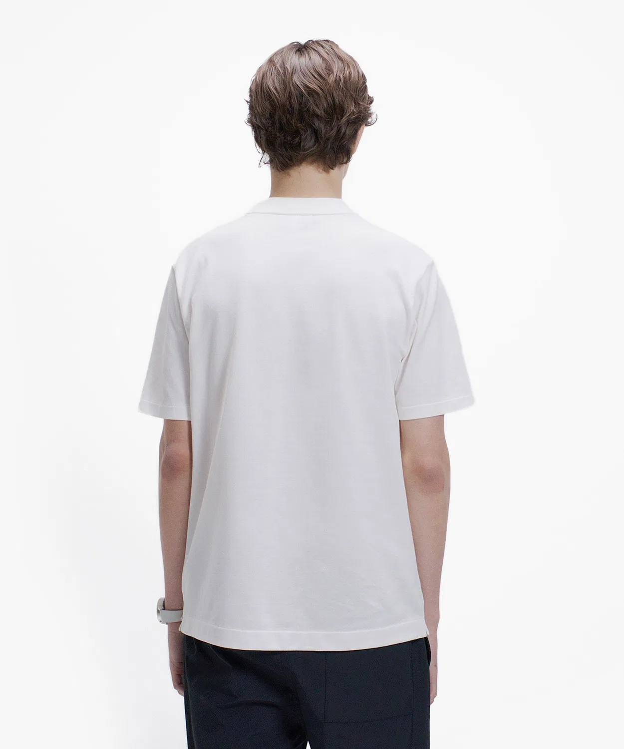 Мужская футболка с нагрудным карманом Classic Fit LACOSTE, Off White — фото 3