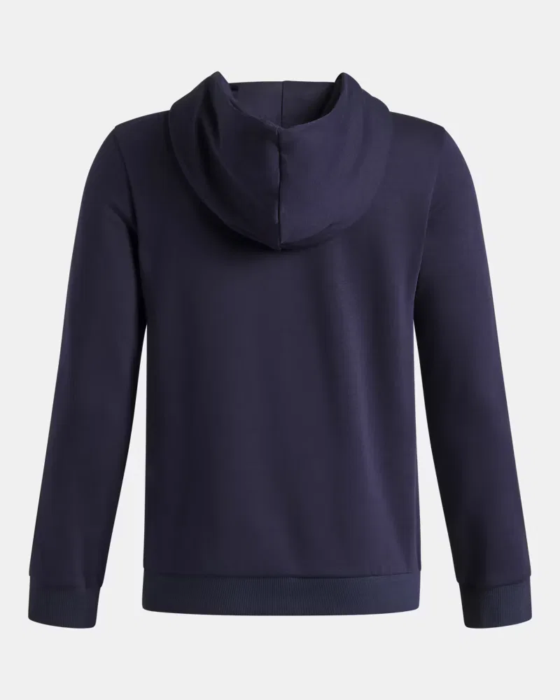 Худи для мальчиков из хлопкового флиса с начесом UA Freedom Big Flag Logo UnderArmour, Midnight Navy/Steel — фото 2